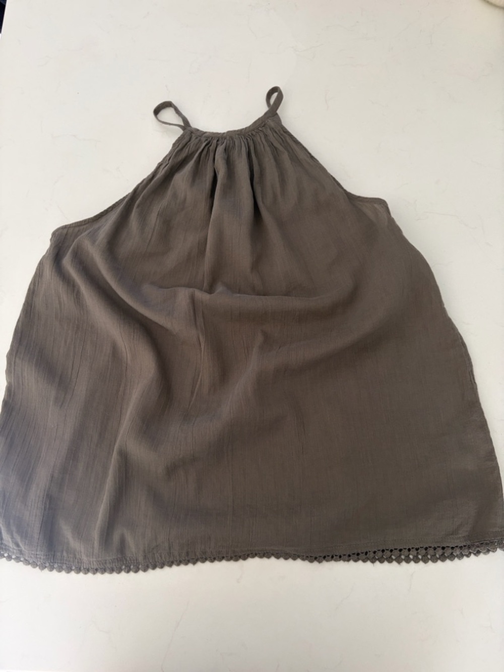 Banana Republic Taupe Brown Sleeveless Halter Tank Top